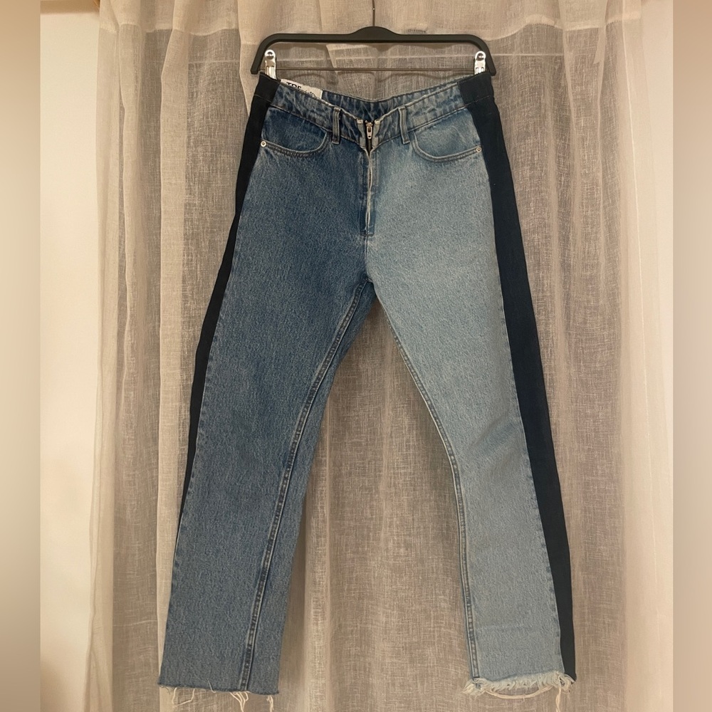 Zara TRF Two Toned Mix’d Makers Straight Jeans